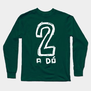 Number 2, Two in Irish, Gaelic Long Sleeve T-Shirt